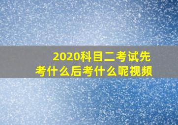 2020科目二考试先考什么后考什么呢视频