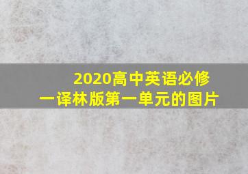 2020高中英语必修一译林版第一单元的图片