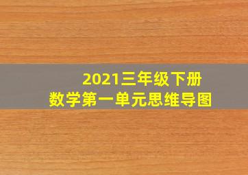 2021三年级下册数学第一单元思维导图