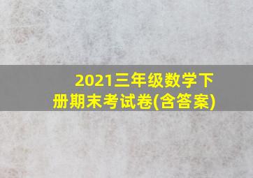 2021三年级数学下册期末考试卷(含答案)