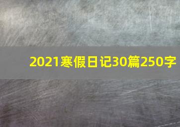 2021寒假日记30篇250字