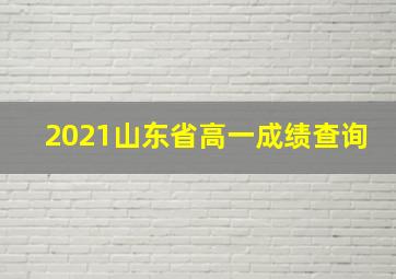 2021山东省高一成绩查询