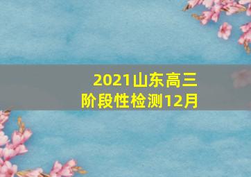 2021山东高三阶段性检测12月