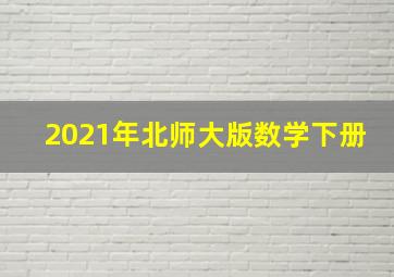 2021年北师大版数学下册