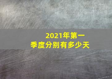 2021年第一季度分别有多少天