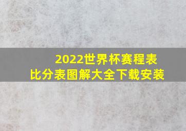 2022世界杯赛程表比分表图解大全下载安装