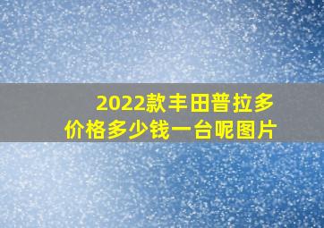 2022款丰田普拉多价格多少钱一台呢图片