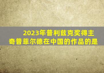 2023年普利兹克奖得主奇普菲尔德在中国的作品的是