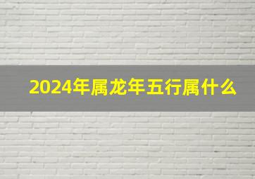 2024年属龙年五行属什么