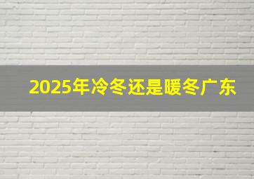 2025年冷冬还是暖冬广东