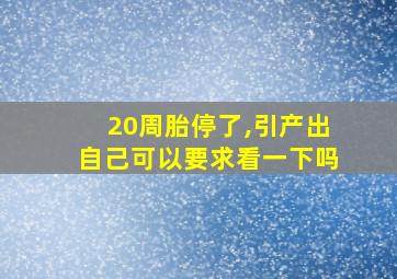 20周胎停了,引产出自己可以要求看一下吗