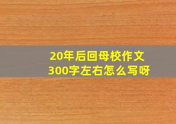 20年后回母校作文300字左右怎么写呀