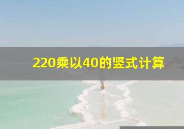 220乘以40的竖式计算