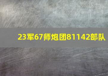 23军67师炮团81142部队