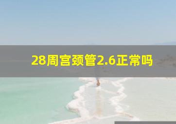 28周宫颈管2.6正常吗