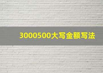 3000500大写金额写法