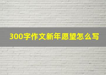 300字作文新年愿望怎么写