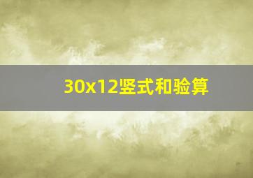 30x12竖式和验算