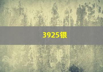 3925银