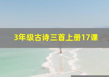 3年级古诗三首上册17课