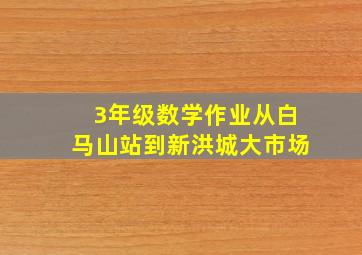 3年级数学作业从白马山站到新洪城大市场