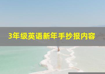 3年级英语新年手抄报内容