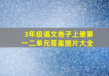 3年级语文卷子上册第一二单元答案图片大全