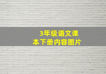 3年级语文课本下册内容图片