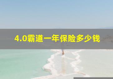 4.0霸道一年保险多少钱