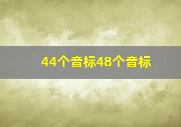 44个音标48个音标