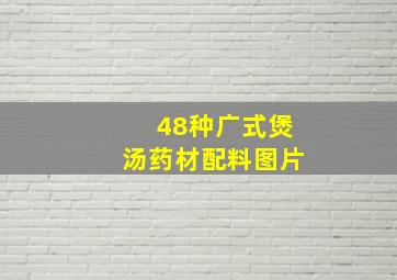 48种广式煲汤药材配料图片