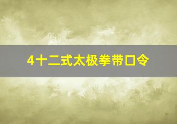 4十二式太极拳带口令