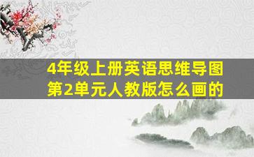 4年级上册英语思维导图第2单元人教版怎么画的