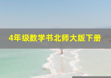 4年级数学书北师大版下册