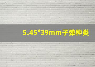 5.45*39mm子弹种类