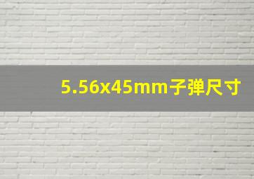 5.56x45mm子弹尺寸