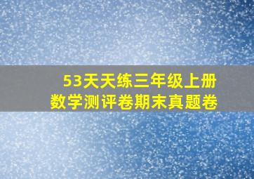 53天天练三年级上册数学测评卷期末真题卷