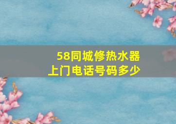 58同城修热水器上门电话号码多少