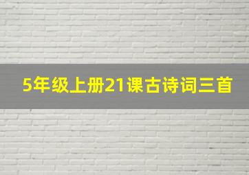 5年级上册21课古诗词三首