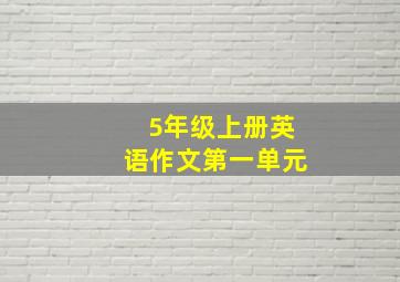 5年级上册英语作文第一单元