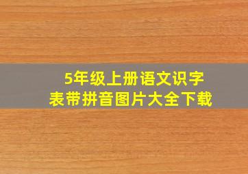 5年级上册语文识字表带拼音图片大全下载