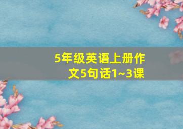 5年级英语上册作文5句话1~3课