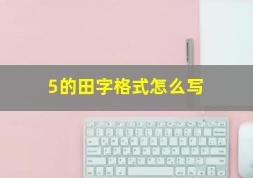 5的田字格式怎么写