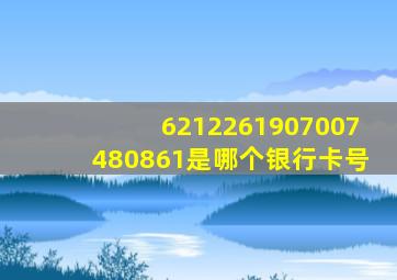 6212261907007480861是哪个银行卡号