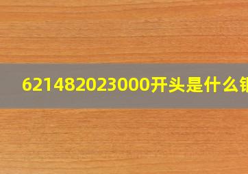 621482023000开头是什么银行