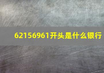 62156961开头是什么银行