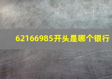 62166985开头是哪个银行