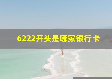 6222开头是哪家银行卡