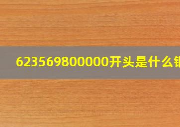 623569800000开头是什么银行