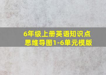 6年级上册英语知识点思维导图1-6单元模版